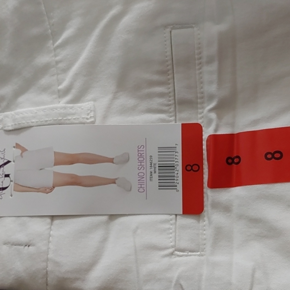 NWT Gloria Vanderbilt Women's Chino Shorts White - Picture 4 of 7